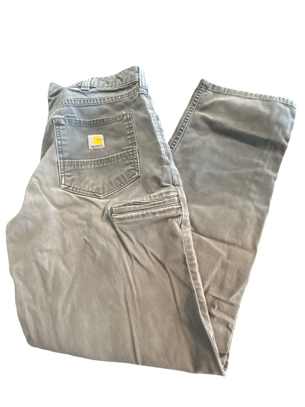 Carhartt Rugged Flex Y2K Relaxed Fit Canvas Work Pants 33x32 Gray Gorpcore Skate